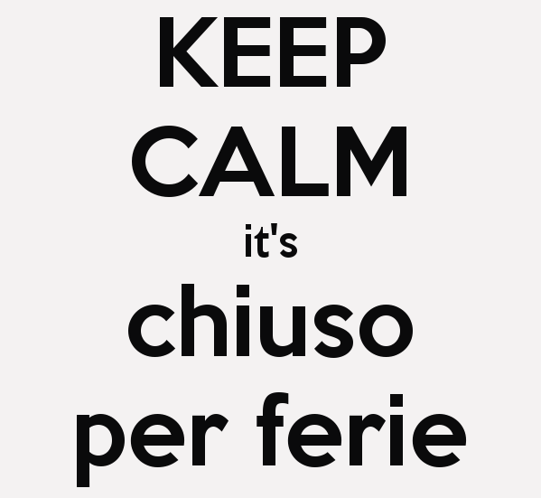 Chiuso per ferie